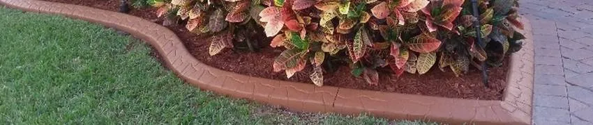 Garden concrete edging installation in Palm Beach, FL