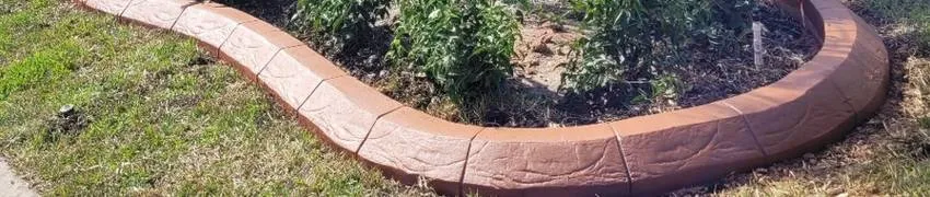 Premium garden concrete edging installation in Palm Beach, FL